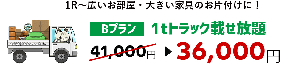一人暮らしでゴミ屋敷になってしまった部屋の不用品処分など｜1tトラック載せ放題プラン｜24,000円